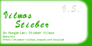 vilmos stieber business card